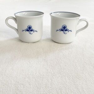 Vintage Dansk Designs 2 Flat Cups Mugs "Classic Dansk" Rare Pattern Denmark